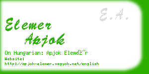 elemer apjok business card